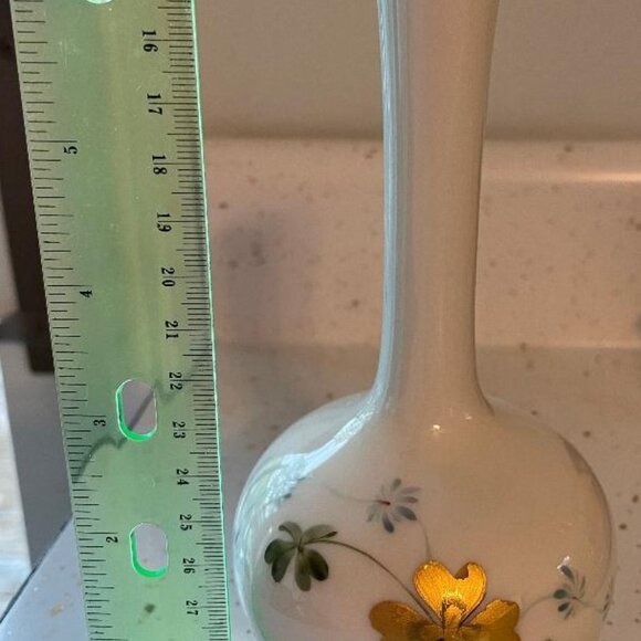 Antique H&C Selb Bavaria Vase Porcelain Hand Painted  Shamrock EUC Signed - Picture 7 of 7